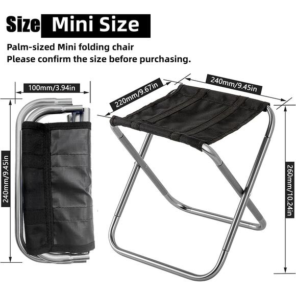 Waiting In-Line Convention Events Mini Folding Stool - Gold - Picture 7 of 7